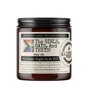 Malicious Women Candle co Candle Malicious Women Candle Co. Here For the Girls, Gays, & Theys