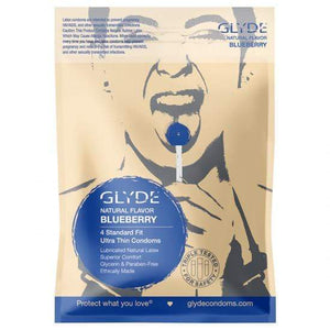 Glyde Accessories, Condoms Blueberry Glyde Condoms- Organic