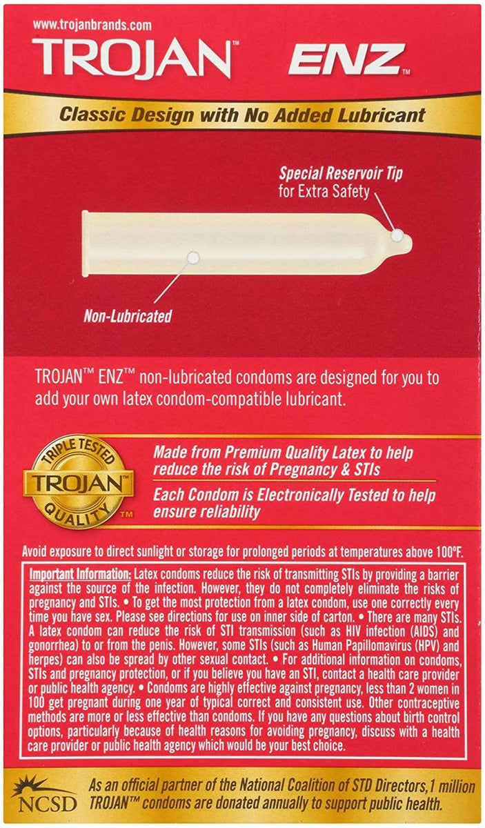 Trojan - Non-Lubricated Condom 12 Pack Trystology Trojan - Non-Lubricated Condom 12 Pack Trystology