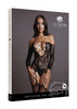 Le Desir Criss Cross Neck Bodystocking - Black