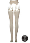 Le Desir Shredded Suspender Pantyhose