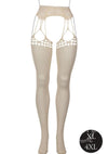 Le Desir Shredded Suspender Pantyhose