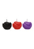 Master Series Fire Garden Rose Candle Set (3 Per Set) - Black/Purple/Red