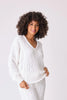 PJ Salvage - Chenille Cozy V-Neck Sweater, Ivory