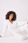 PJ Salvage - Chenille Cozy V-Neck Sweater, Ivory