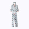 PJ Salvage -  Cats & Coffee Flannel PJ Set, Blue Tint