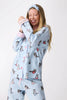 PJ Salvage -  Cats & Coffee Flannel PJ Set, Blue Tint