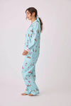 PJ Salvage -  Spaw Day Flannel PJ Set, Mint