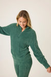 PJ Salvage - Campfire Cozy Feather Knit Quarter Zip Sweater