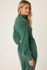 PJ Salvage - Campfire Cozy Feather Knit Quarter Zip Sweater