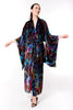 Christine Designs Lingerie, Chemise Christine Erte Feather Print Long Velvet Robe