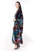 Christine Designs Lingerie, Chemise Christine Erte Feather Print Long Velvet Robe
