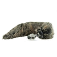 Crystal Delights Anal Plug/Tail/Accessories Crystal Delights - Faux Fur Grey Wolf Tail Plug