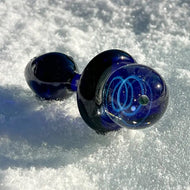 Crystal Delights Anal Plug/Tail/Accessories Crystal Delights - Galaxy Cobalt Plug, Small Bulb