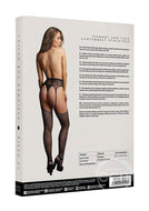 Le Desir Lingerie S / Black Goodnight Le Desir Fishnet and Lace Garterbelt Stocking -  Black