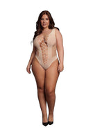 Le Desir Lingerie Le Desir V-Neck Teddy with Opaque Panels