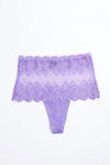 Only Hearts Violet / S Only Hearts - So Fine Lace High Waist Cheeky Thong