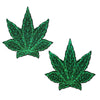 Pastease Accessories, Nipples Pastease - Glitter Pot Leaf Pasties