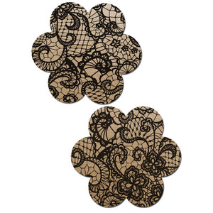 Pastease Accessories, Nipples Pastease - Nude Lace Flower Pasties
