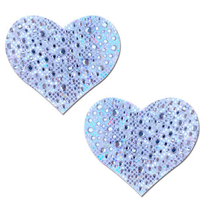 Pastease Accessories, Nipples Pastease - White Crystal Heart Pasties