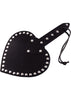 Rouge Accessories/Paddle/Spanking Rouge - Riveted Heart Leather Paddle, Black