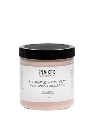Buck Naked Soap Company Sugar Scrub Buck Naked Soap Company -Eucalyptus + Pink Clay Sugar Scrub