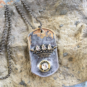 Buffalo Girls Salvage Buffalo Girls Salvage - Queen Of The Range Dog Tag Bullet Ball Chain Necklace