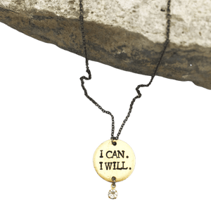 Buffalo Girls Salvage Jewelry I Can. I Will. Necklace Buffalo Girls Salvage - I Can. I Will. Hand Stamped Necklace