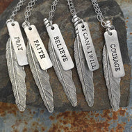 Buffalo Girls Salvage Jewelry Silver / Breathe Buffalo Girls Salvage - Wandering Feather Necklace