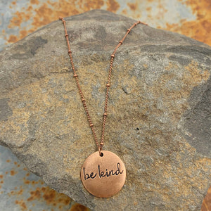 Buffalo Girls Salvage Necklace Buffalo Girls Salvage - Be Kind Hand Stamped Copper Necklace