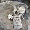 Buffalo Girls Salvage Necklace default Buffalo Girls Salvage - I Rescue Wine and Dogs - Silver Treasure Necklace