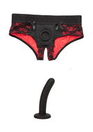 Cal Exotics Panty/Lingerie/Harness/Crotchless/Pegging Scandal - Crotchless Pegging Panty Set