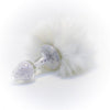 Crystal Delights Anal Plug Tail White Crystal Delights - Magnetic Sparkle Bunny Tail Plug