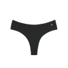 Evelyn & Bobbie Panties (0-14) Evelyn and Bobbie Mid-Rise Thong, Black Onyx
