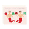 Girl w/ Knife Girl w/ Knife - MerMen Christmas Greeting Card