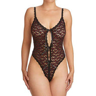 Hanky Panky Bodysuit SM Hanky Panky Keyhole Teddy, Red Black Leopard