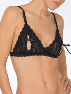 Hanky Panky Bras LG Hanky Panky Peek-A-Boo Bralette - Black