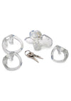Master Series Master Series Clear Captor Chastity Cage with Keys - Small - Clear
