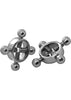Master Series Nipple Clamps Master Series Rings Of Fire Stainless Steel Nipple Press Set - Silver