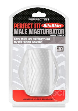 Perfect Fit Masturbator/Accessories/Male Masturbator Clear Perfect Fit - SilaSkin Male Masturbator with Grips