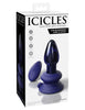 Pipedream Anal Plug Icicles - No 85 Vibrating Anal Plug with Remote, Blue