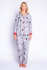 PJ Salvage Apparel; Pajamas PJ Salvage Wine Down Pajama Set, Grey