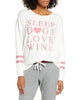 PJ Salvage Lingerie, Long Sleeve Top PJ Salvage All Love Top- Ivory- Ivory