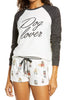PJ Salvage Lingerie; Long Sleeve Top PJ Salvage Dog Lover Long Sleeve Top, Ivory