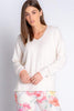 PJ Salvage Loungeware/Pajamas/Long Sleeve XS PJ Salvage Oatmeal Top
