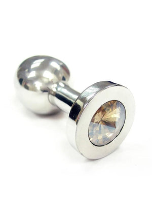 Rouge Anal Toys Clear Jewel Rouge - Medium Stainless Steel Plug