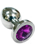 Rouge Anal Toys Dark Pink Jewel Rouge - Small Stainless Steel Plug