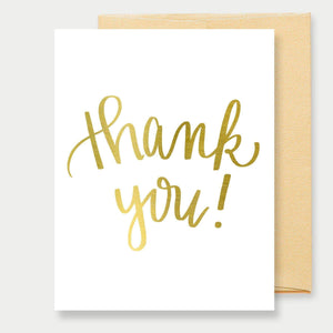 Sweet Water Decor Cards Sweet Water Decor - Gold Foil Thank You - A2 Greeting Card