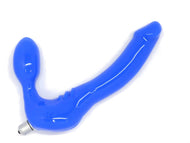 Tantus Women's Toys, Vibrating, Battery Powered, Dildo Feeldoe Slim - Blue