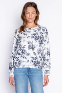 Trystology XS PJ Salvage Black Rose Top